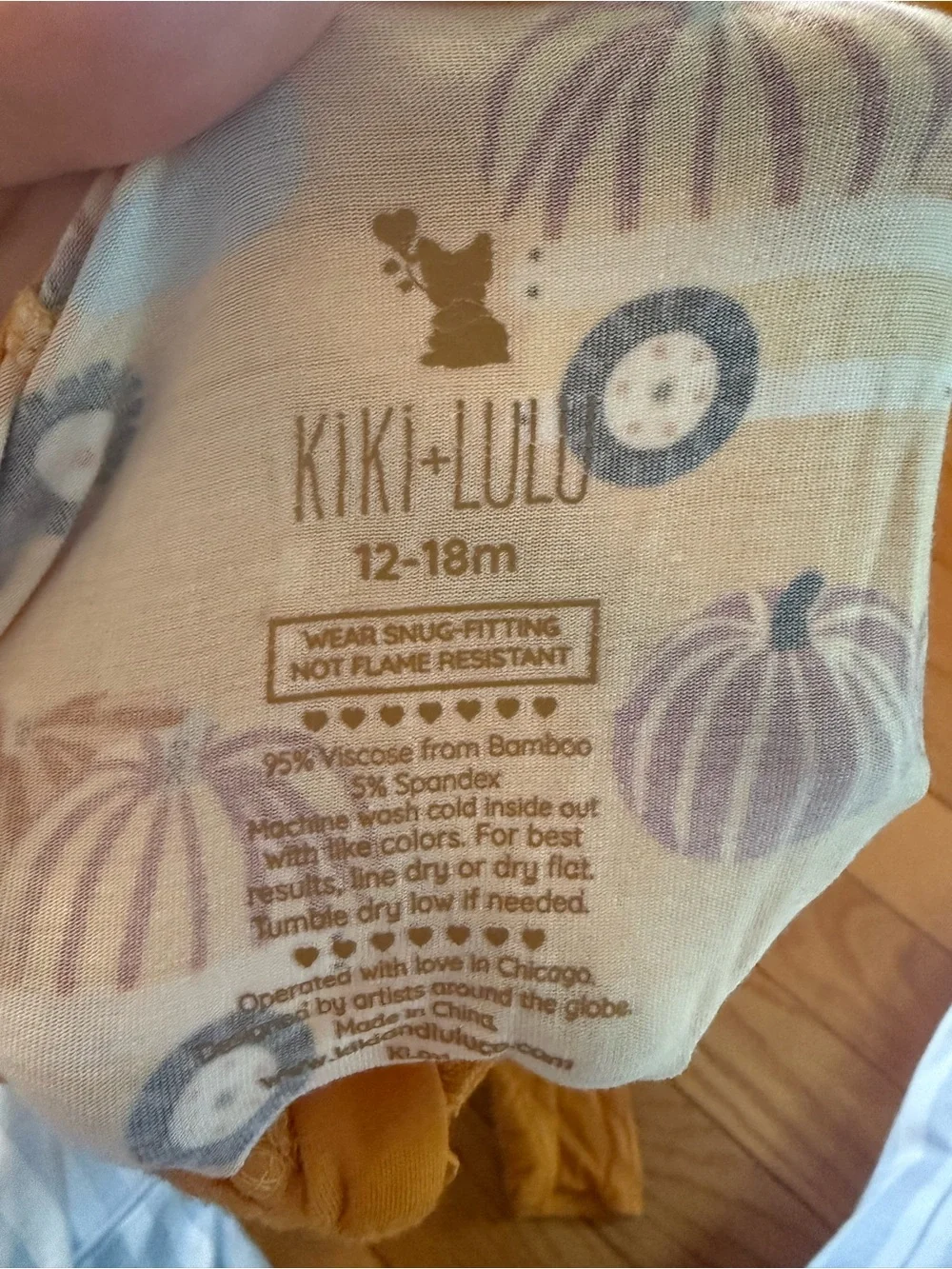 Kids bamboo Yellow Pumpkin & Tractor One-Piece Pajama